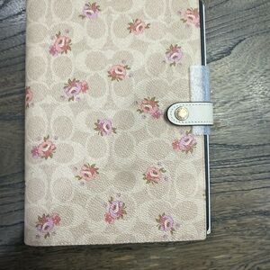 Coach Floral Beige Notebook Cover